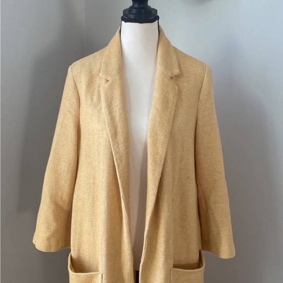 Zara relaxed fit duster trench coat cardigan lightweight  layering large - Picture 5 of 15